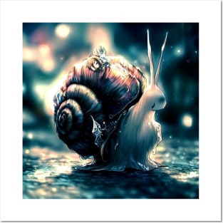 Spooky dark fantasy snail Posters and Art